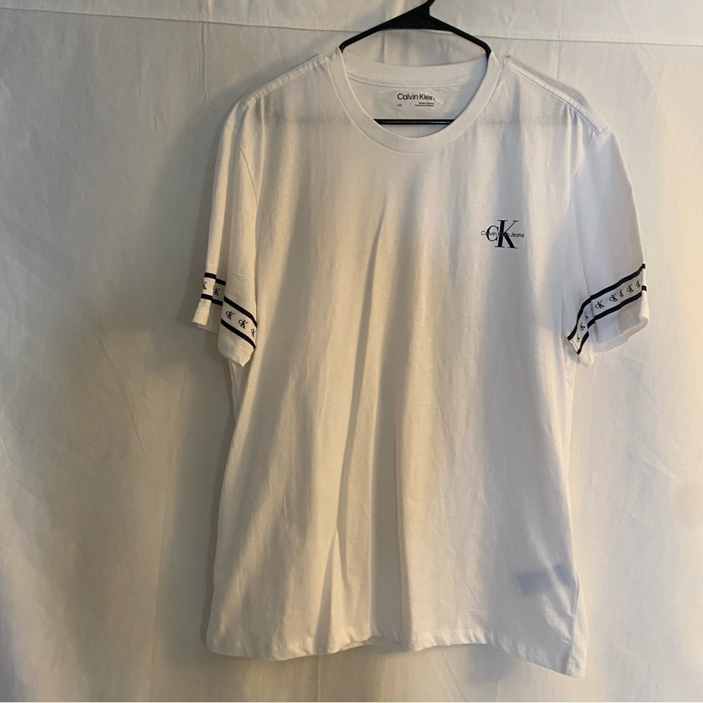 Men Calvin Klein white tshirt size large new